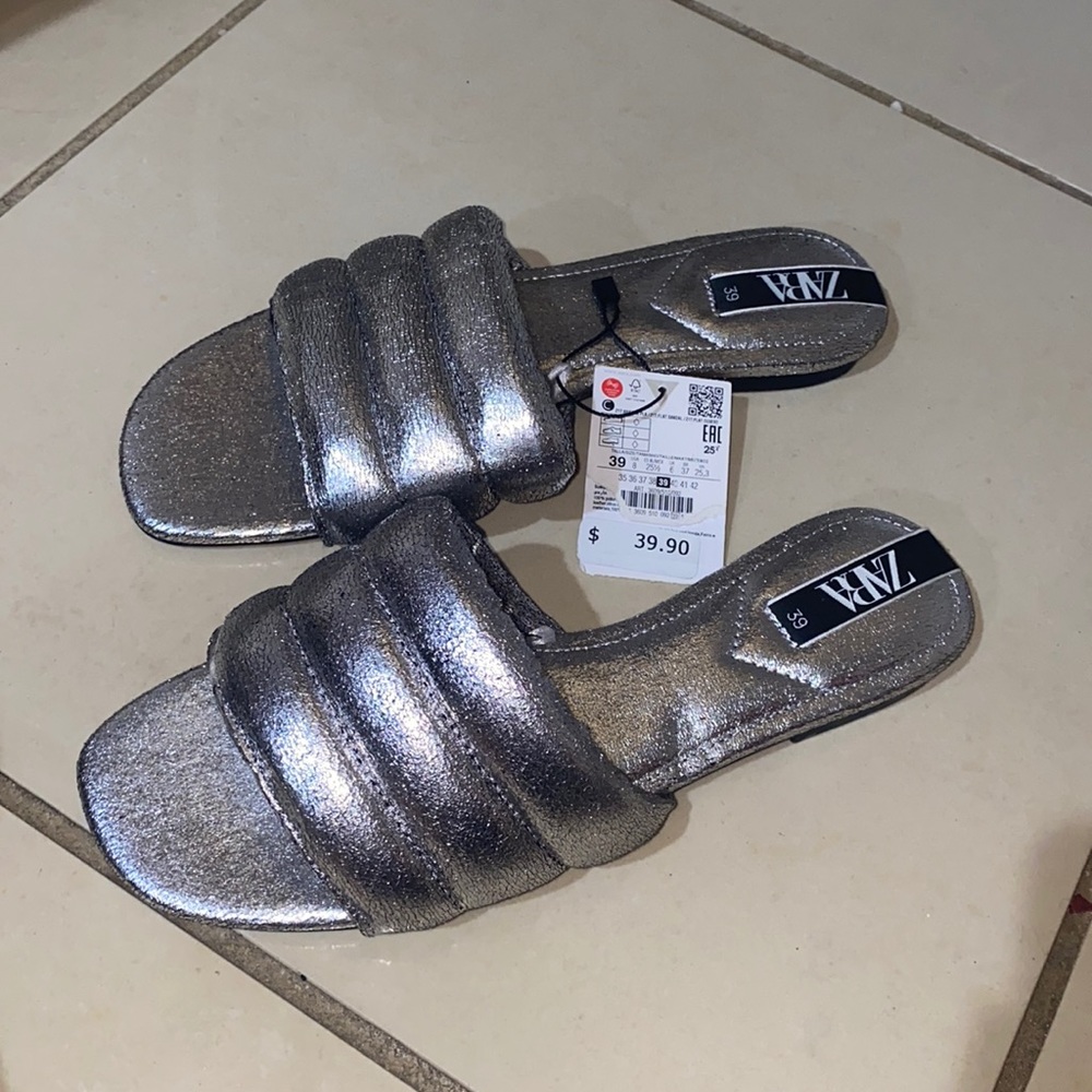 Silver Zara sandals